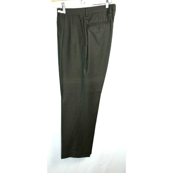 Alan Flusser Mens Pants 32/32 Brown Pleated Dress Golf‎ Slacks - Picture 1 of 5